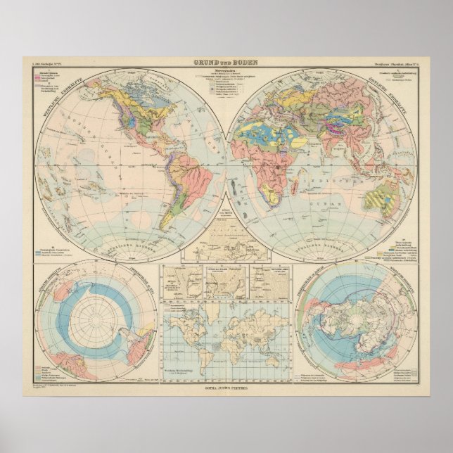 Affiches Grund u Boden - Carte de l'Atlas du Sol (Devant)