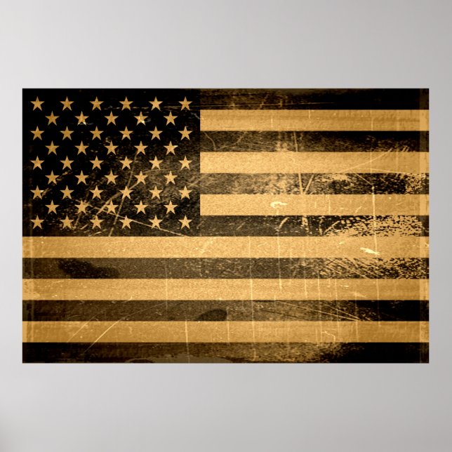 Affiches Grunge American Flag 3 (Devant)