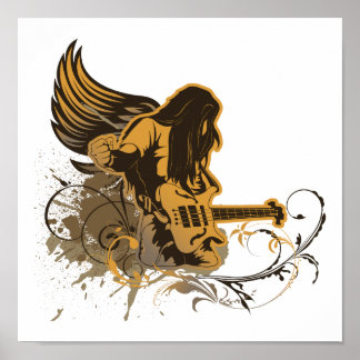 Affiches grunge guitar angel dude
