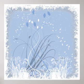 Affiches Grunge KRW en bleu