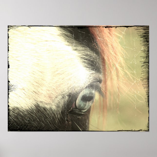 Affiches Grunge oculaire bleu (Devant)