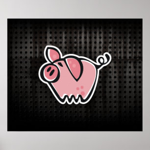 Affiches Grunge pig