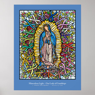 Affiches Guadalupe/ruban rose tout l'art de ruban -