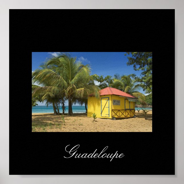 Affiches guadeloupe-plage, Guadeloupe (Devant)
