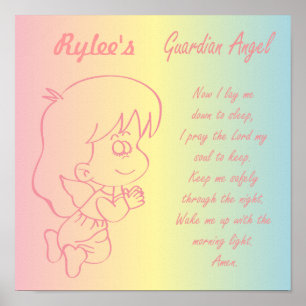 Affiches Guardian Angel Girl Evening Prayer