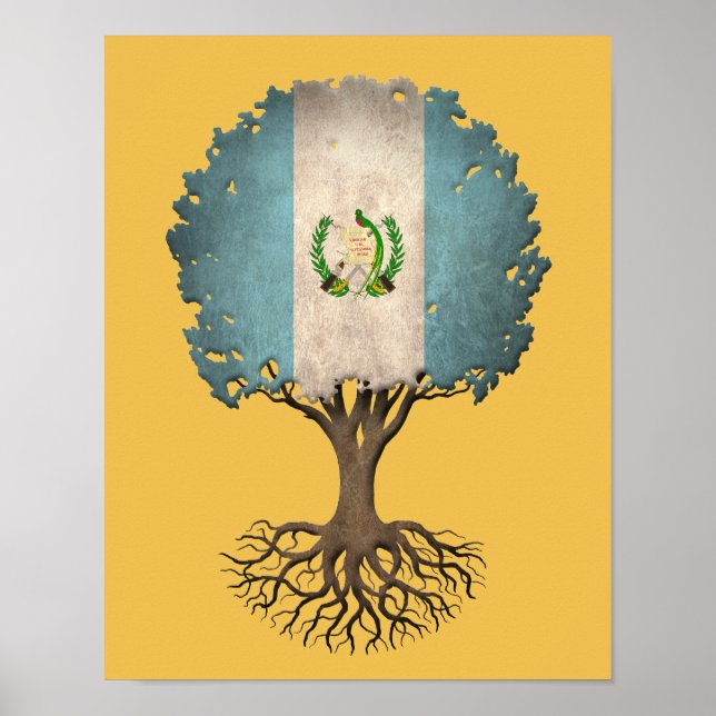 Affiches Guatémaltèque Drapeau de vie personnalisable (Devant)