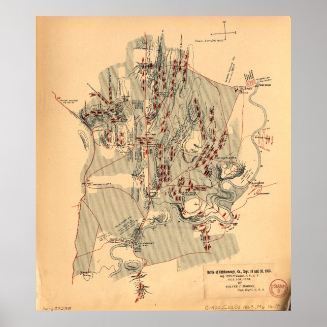 Affiches Guerre civile Bataille de Chickamauga 19 et 20 sep (Devant)