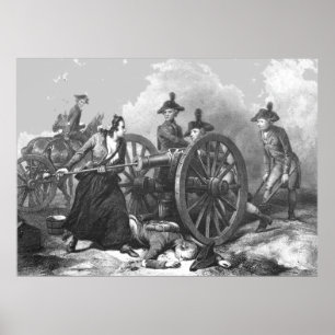 Affiches Guerre révolutionnaire Molly Pitcher Cannon Imprim