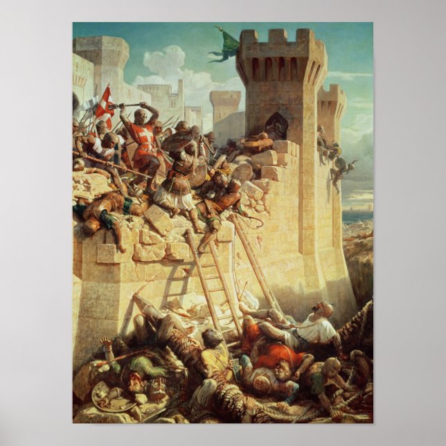 Affiches Guillaume de Clermont defending Ptolemais (Devant)