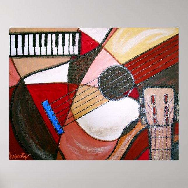 AFFICHES GUITAR ABSTRAITE (Devant)