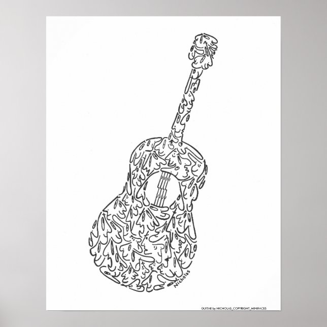 Affiches GUITAR par NICHOLAS_COPYRIGHT_MINIFACES (Devant)