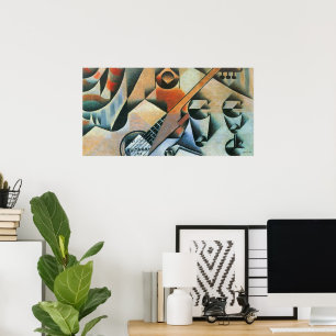 Affiches Guitare (Banjo) et Lunettes, Juan Gris, Art ancien