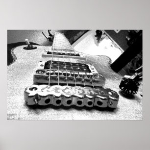Affiches Guitare électrique blanche