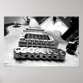 Affiches Guitare électrique blanche