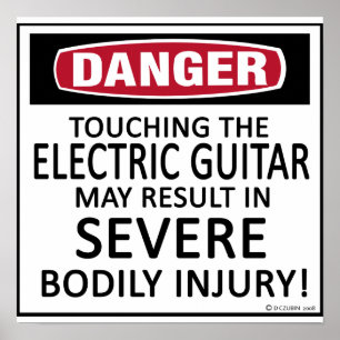 Affiches Guitare électrique Danger