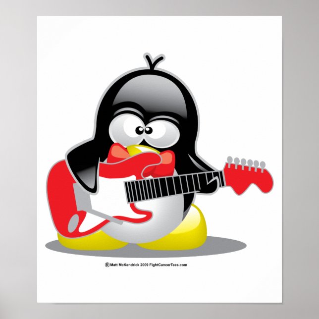 Affiches Guitare électrique Penguin (Devant)