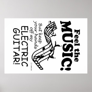 Affiches Guitare Électrique Sentez La Musique