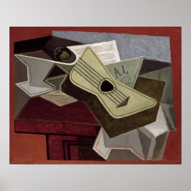 Affiches Guitare et journal, 1925 (Devant)