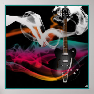 Affiches Guitare fumante