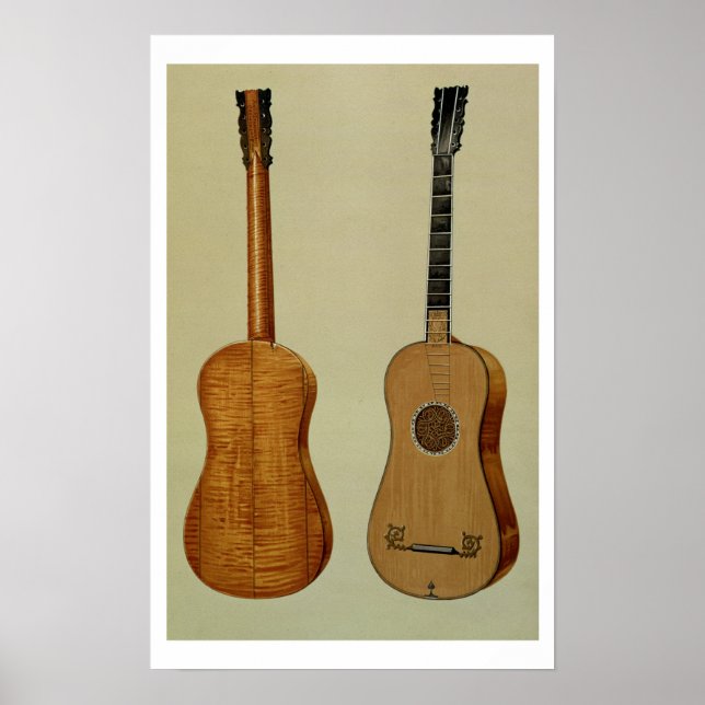 Affiches Guitare réalisée par Antonio Stradivarius (c.1644- (Devant)