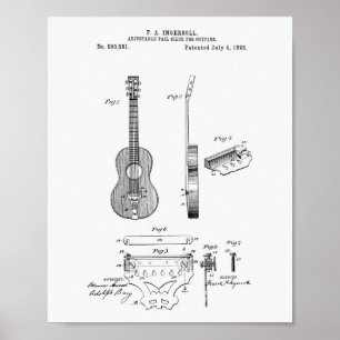 Affiches Guitares ajustables 1893 Livre blanc sur l'art des