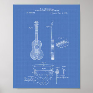 Affiches Guitares ajustables 1893 Plan directeur de l'art d