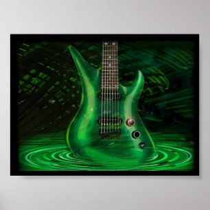 Affiches Guitarra verde