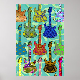 AFFICHES GUITARS POP