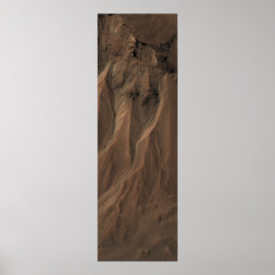 Affiches Gullies au bord du cratère Hale, Mars