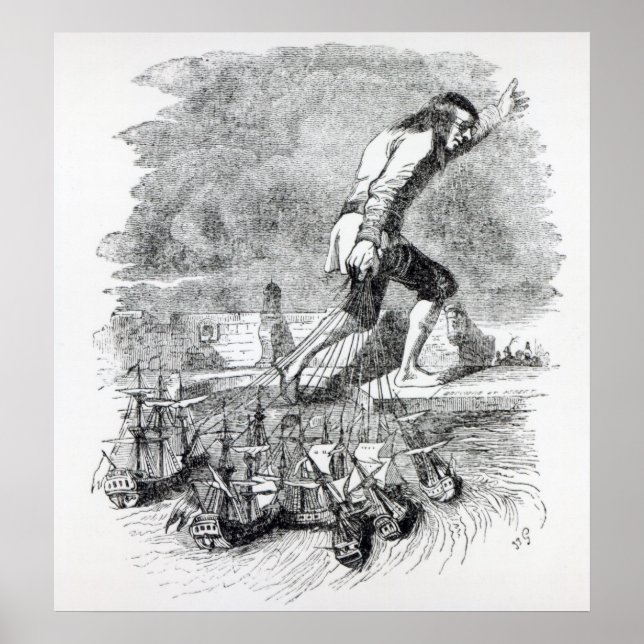 Affiches Gulliver a volé la flotte blefuscudienne (Devant)