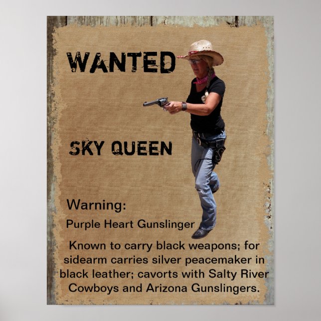 Affiches Gunslinger de l'affiche Recherchée de l'ouest (Devant)