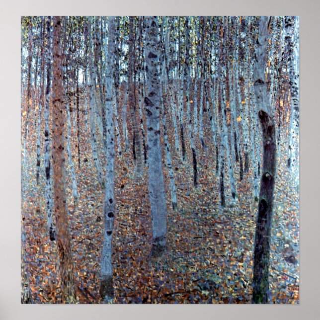 Affiches Gustav Klimt Buchenwald Forêt de hêtre (Devant)