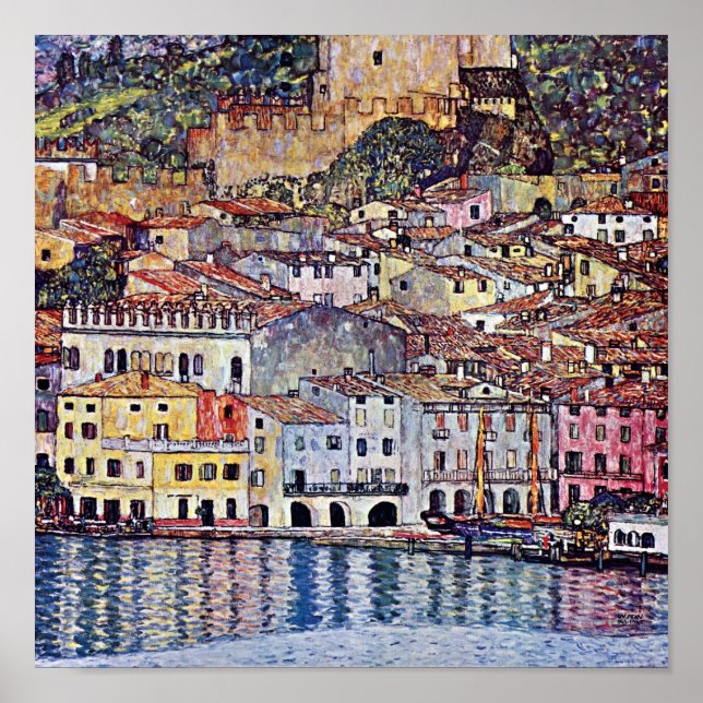 Affiches Gustav Klimt - Malcesine au lac de Garde Italie (Devant)