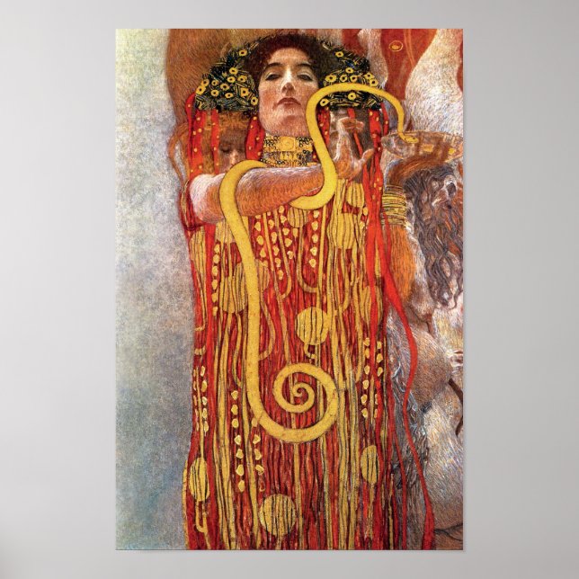 Affiches Gustav Klimt - Médecine de l'hygiène Déesse de la  (Devant)