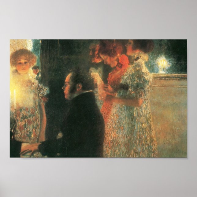 Affiches Gustav Klimt- Schubert au Piano II (Devant)