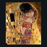 Affiches Gustav Klimt : The Kiss<br><div class="desc">Une belle affiche classique représentant un couple romantique partageant un baiser,  peinte par le peintre symboliste autrichien Gustav Klimt.</div>
