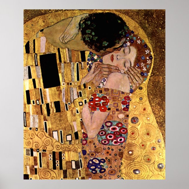 Affiches Gustav Klimt : The Kiss (Devant)