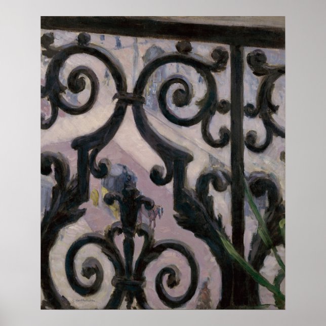 Affiches Gustave Cailebotte | Vue depuis un balcon (Devant)