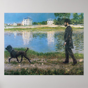 Affiches Gustave Caillebotte - Richard Gallo et son chien
