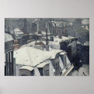 Affiches Gustave Caillebotte - Rooftops in the Snow