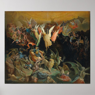 Affiches Gustave Dore Color Engraving Rebel Angels