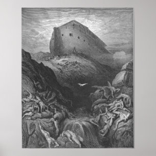 Affiches Gustave Doré - Une colombe est envoyée hors de l'a