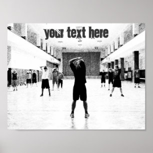Affiches Gymnase personnalisable texte motivation