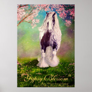 Affiches "Gypsy Blassom" Irlandais Vanner Stallion pinto ch