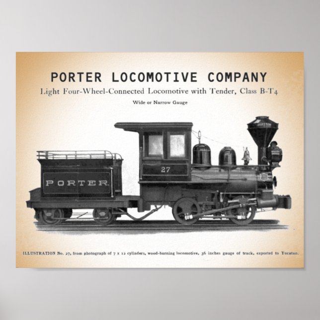 Affiches H K Porter Locomotive Company Classe B-T4 Imprimer (Devant)