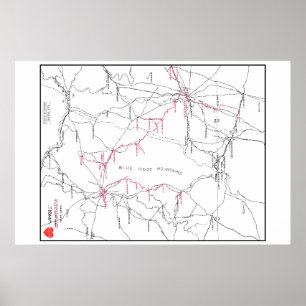 Affiches Hagerstown et carte de système ferroviaire de