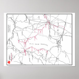 Affiches Hagerstown et carte de système ferroviaire de