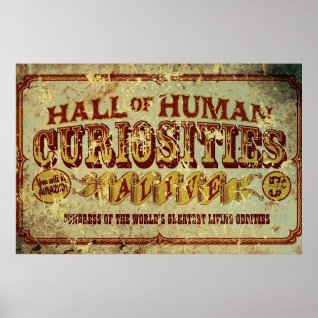 Affiches Hall des curiosités humaines (Devant)