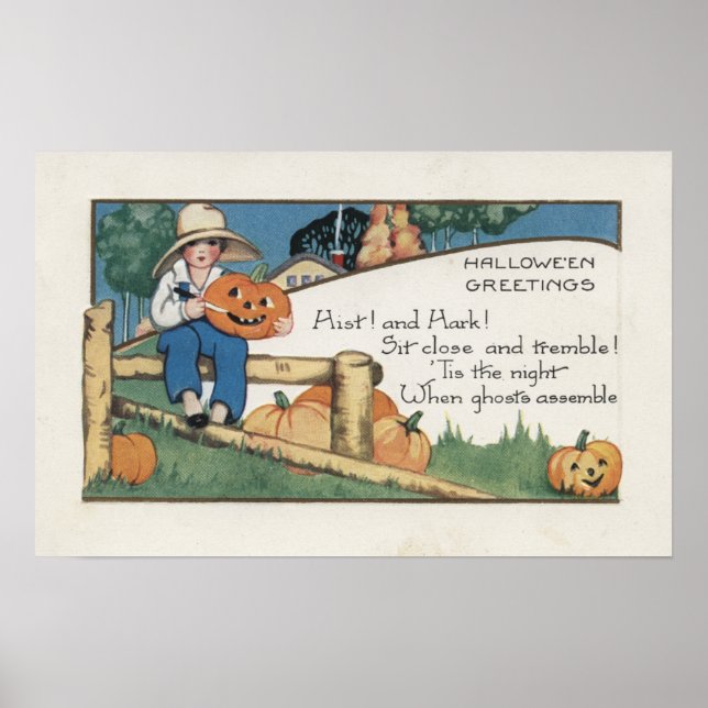 Affiches Halloween GreetingHist et Hark (Devant)