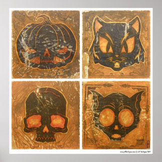 Affiches Halloween Vintage automne